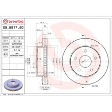 Load image into Gallery viewer, 09.8917.80 Brembo Premium Front Brake Rotor Brembo Brake Canada