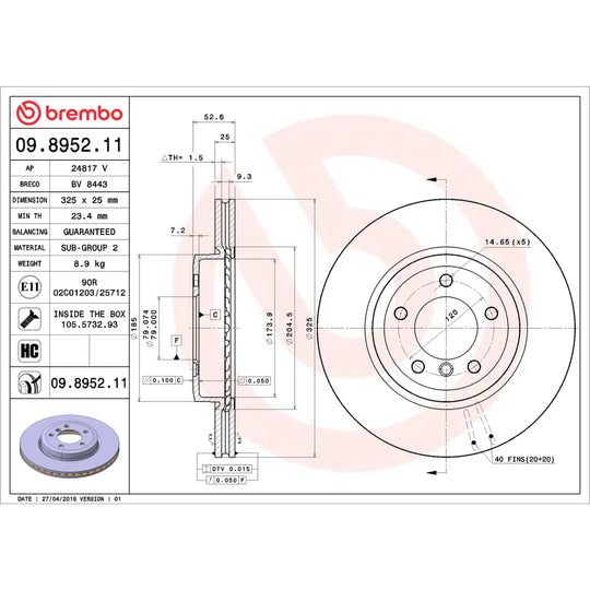 KT00027 Brembo Disc Brake Kit Brembo Brake Canada