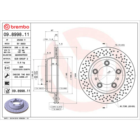 KT04421 Brembo Low-Met Brake Pad and UV Coated Vented Drilled Brake Disc Kit Brembo Brake Canada