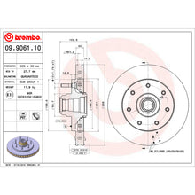 Load image into Gallery viewer, 09.9061.10 Brembo Premium Vented Brake Rotor Brembo Brake Canada