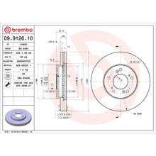 Load image into Gallery viewer, 09.9126.10 Brembo Premium Vented Brake Rotor Brembo Brake Canada