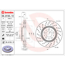 Charger l'image dans la galerie, 09.9130.1X Brembo Premium UV Coated XTRA Cross Drilled Brake Rotor Brembo Brake Canada