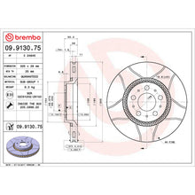 Charger l'image dans la galerie, 09.9130.75 Brembo Premium Max Slotted UV Coated Rotor Brembo Brake Canada