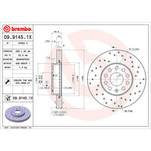 Load image into Gallery viewer, KTX0144 Brembo Ceramic Brake Pad and XTRA Vented Drilled Brake Disc Kit Brembo Brake Canada