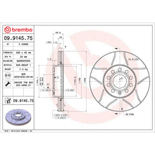 Load image into Gallery viewer, 09.9145.75 Brembo Premium Max Slotted UV Coated Rotor Brembo Brake Canada