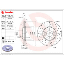 Load image into Gallery viewer, KTX0117 Brembo Ceramic Brake Pad and XTRA Vented Drilled Brake Disc Kit Brembo Brake Canada