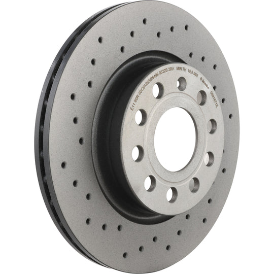 09.9167.1X Brembo Premium UV Coated XTRA Cross Drilled Brake Rotor Brembo Brake Canada