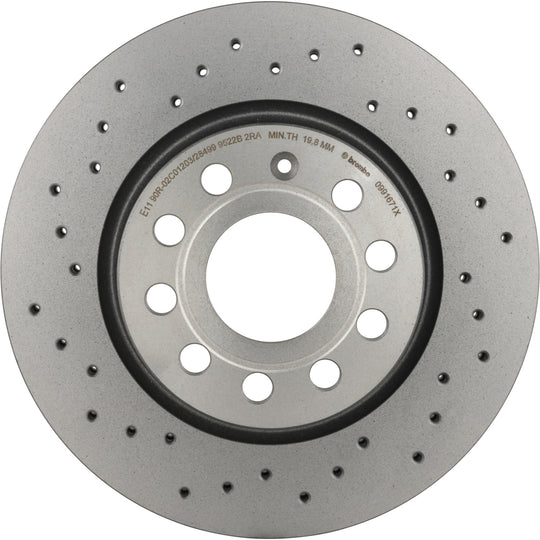 09.9167.1X Brembo Premium UV Coated XTRA Cross Drilled Brake Rotor Brembo Brake Canada