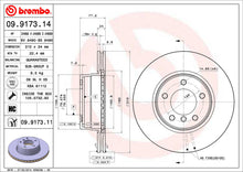 Load image into Gallery viewer, 09.9173.11 Brembo Premium Coated Vented Brake Rotor Brembo Brake Canada