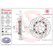 Load image into Gallery viewer, 09.9254.33 Brembo Premium Floating Two Piece UV Coated Vented Drilled And Slotted Brake Rotor Brembo Brake Canada
