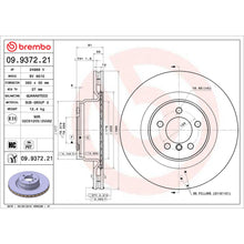 Load image into Gallery viewer, 09.9372.21 Brembo Premium Coated Vented Brake Rotor Brembo Brake Canada
