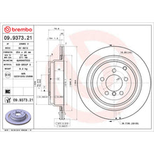 Load image into Gallery viewer, 09.9373.21 Brembo Premium Coated Vented Brake Rotor Brembo Brake Canada