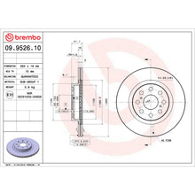Load image into Gallery viewer, 09.9526.10 Brembo Premium Vented Brake Rotor Brembo Brake Canada
