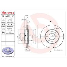 Load image into Gallery viewer, 09.9555.20 Brembo Premium Vented Brake Rotor Brembo Brake Canada
