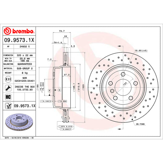KTX4093 Brembo Low-Met Brake Pad and XTRA Vented Drilled Brake Disc Kit Brembo Brake Canada