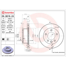 Charger l'image dans la galerie, 09.9618.24 Brembo Premium Front Brake Rotor Brembo Brake Canada