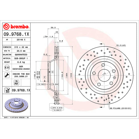 KTX4067 Brembo Low-Met Brake Pad and XTRA PVT Drilled Brake Disc Kit Brembo Brake Canada