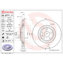 Load image into Gallery viewer, 09.9771.11 Brembo Premium Coated Vented Brake Rotor Brembo Brake Canada
