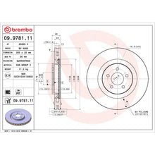 Charger l'image dans la galerie, 09.9781.11 Brembo Premium Coated Vented Brake Rotor Brembo Brake Canada