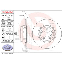 Load image into Gallery viewer, 09.9924.11 Brembo Premium Coated Vented Brake Rotor Brembo Brake Canada