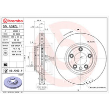 Load image into Gallery viewer, 09.A063.11 Brembo Premium Coated Vented Brake Rotor Brembo Brake Canada