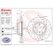 Load image into Gallery viewer, 09.A259.1X Brembo Premium UV Coated XTRA Cross Drilled Brake Rotor Brembo Brake Canada