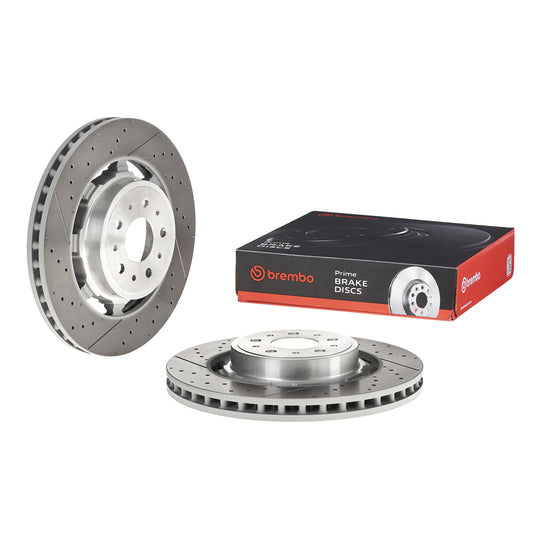 09.A299.33 Brembo Premium Dual Cast Vented Drilled/Grooved UV Coated Brake Rotor Brembo Brake Canada