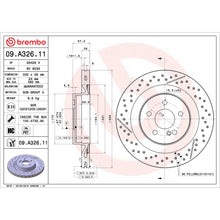 Load image into Gallery viewer, 09.A326.11 Brembo Premium Coated Vented Brake Rotor Brembo Brake Canada