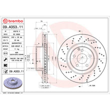 Load image into Gallery viewer, 09.A353.11 Brembo Premium Coated Vented Brake Rotor Brembo Brake Canada