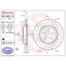 Charger l'image dans la galerie, 09.A404.1X Brembo Premium UV Coated XTRA Cross Drilled Brake Rotor Brembo Brake Canada