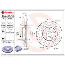 Load image into Gallery viewer, KTX0132 Brembo Ceramic Brake Pad and XTRA Vented Drilled Brake Disc Kit Brembo Brake Canada