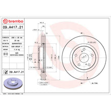 Charger l'image dans la galerie, 09.A417.21 Brembo Premium Coated Vented Brake Rotor Brembo Brake Canada