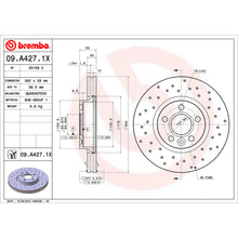 Charger l'image dans la galerie, 09.A427.1X Brembo Premium UV Coated XTRA Cross Drilled Brake Rotor Brembo Brake Canada