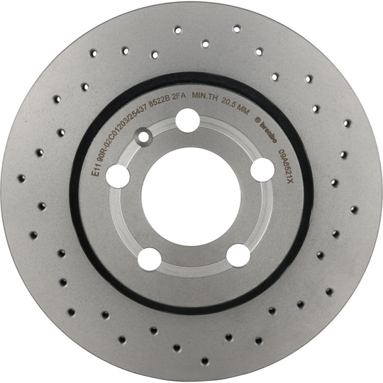 09.A652.1X Brembo Premium UV Coated XTRA Cross Drilled Brake Rotor Brembo Brake Canada