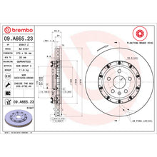 Load image into Gallery viewer, 09.A665.23 Brembo Premium Floating Two Piece UV Coated Vented Drilled And Slotted Brake Rotor Brembo Brake Canada