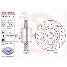 Charger l'image dans la galerie, 09.A732.11 Brembo Premium Coated Vented Brake Rotor Brembo Brake Canada