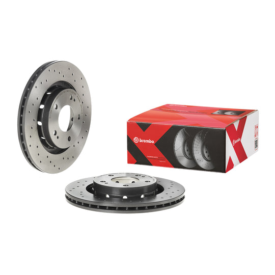 09.A738.1X Brembo Premium UV Coated XTRA Cross Drilled Brake Rotor Brembo Brake Canada