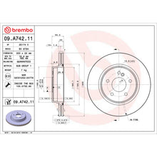 Charger l'image dans la galerie, 09.A742.11 Brembo Premium Coated Vented Brake Rotor Brembo Brake Canada