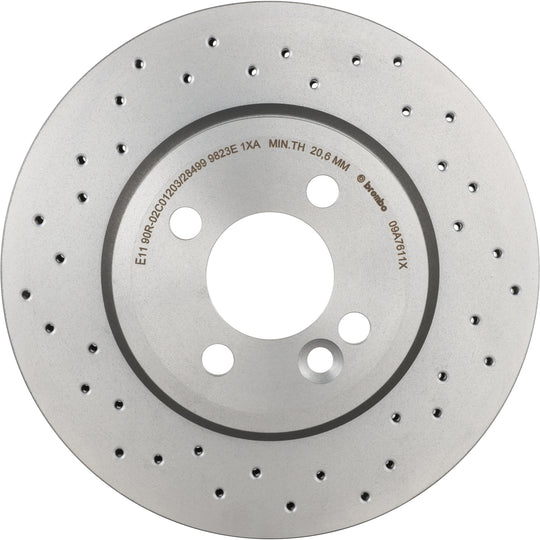 09.A761.1X Brembo Premium UV Coated XTRA Cross Drilled Brake Rotor Brembo Brake Canada