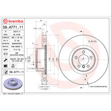 Charger l'image dans la galerie, 09.A771.11 Brembo Premium Coated Vented Brake Rotor Brembo Brake Canada