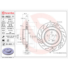 Load image into Gallery viewer, 09.A822.11 Brembo Premium Coated Vented Brake Rotor Brembo Brake Canada