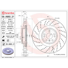Load image into Gallery viewer, 09.A960.21 Brembo Premium Coated Vented Brake Rotor Brembo Brake Canada