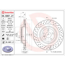 Load image into Gallery viewer, 09.A961.21 Brembo Premium Coated Vented Brake Rotor Brembo Brake Canada