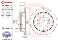 Load image into Gallery viewer, 09.A967.11 Brembo Premium Coated Vented Brake Rotor Brembo Brake Canada
