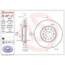 Load image into Gallery viewer, 09.A971.21 Brembo UV Coated Solid Brake Rotor Brembo Brake Canada