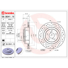 Load image into Gallery viewer, 09.B041.1X Brembo Premium UV Coated XTRA Cross Drilled Brake Rotor Brembo Brake Canada
