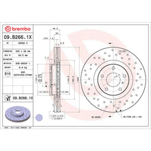 Charger l'image dans la galerie, 09.B266.1X Brembo Premium UV Coated XTRA Cross Drilled Brake Rotor Brembo Brake Canada