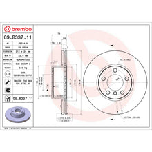 Charger l'image dans la galerie, 09.B337.11 Brembo Premium Coated Vented Brake Rotor Brembo Brake Canada