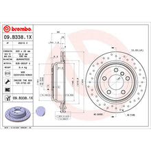 Load image into Gallery viewer, 09.B338.1X Brembo Premium UV Coated XTRA Cross Drilled Brake Rotor Brembo Brake Canada