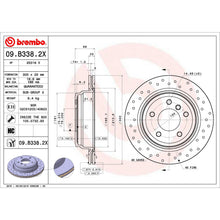 Load image into Gallery viewer, 09.B338.2X Brembo Premium UV Coated XTRA Cross Drilled Brake Rotor Brembo Brake Canada